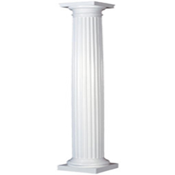 Round Shaft tapered fluted column